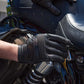 Milwaukee Leather MG7536 Men's Black ‘Cool-Tec’ Leather Gel Palm Motorcycle Hand Gloves W/ Flex Knuckles