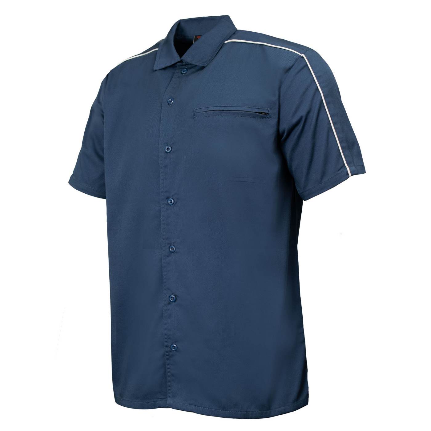 MMCC Men's Pinstripe PolyPoly-Blend Mechanic Shirt - MDM11620