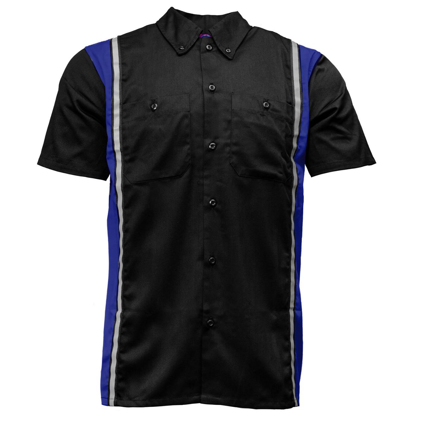 MMCC Men's Driftline Blue Poly-Blend Mechanic Shirt - MDM11609