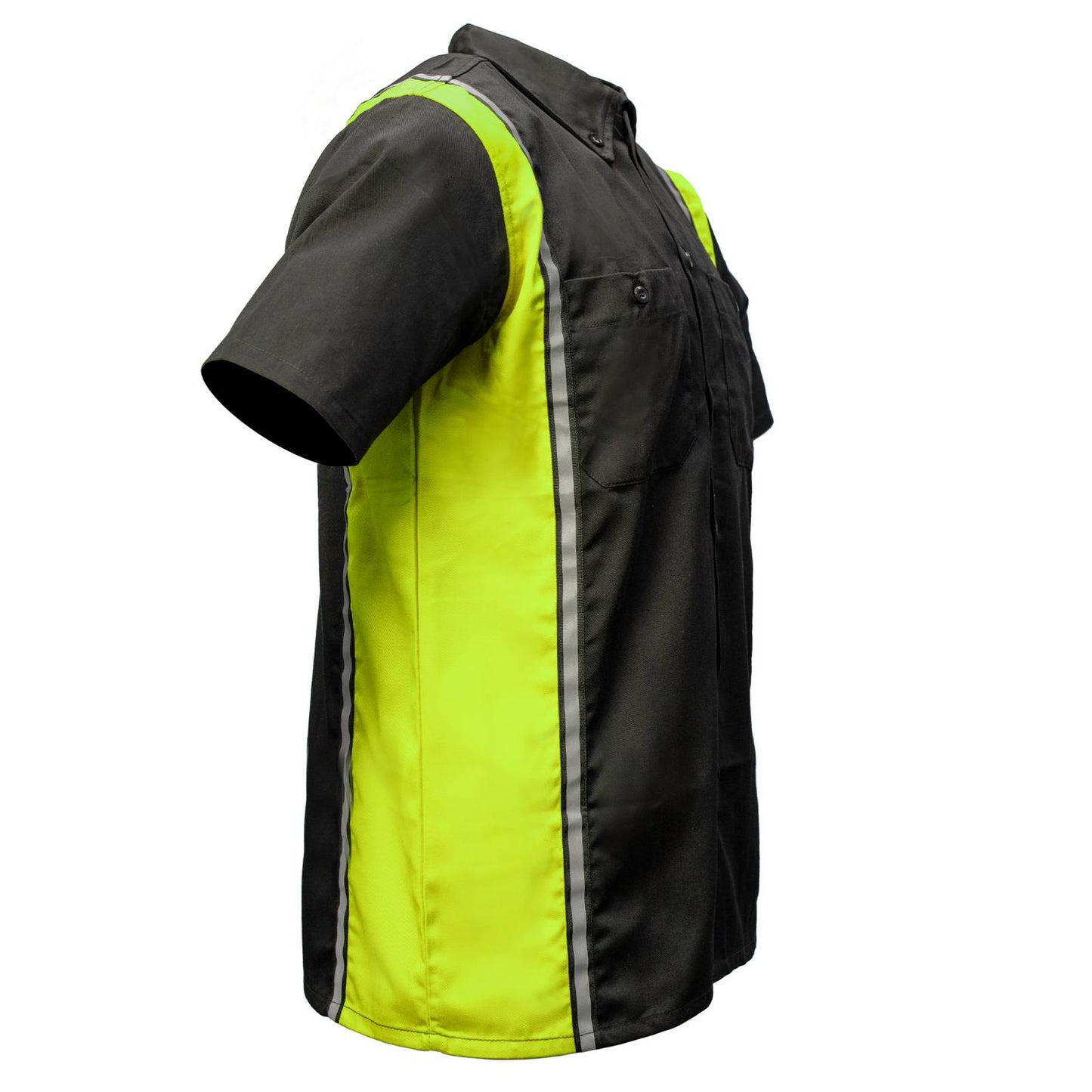 MMCC Men's Driftline Green Poly-Blend Mechanic Shirt - MDM11611