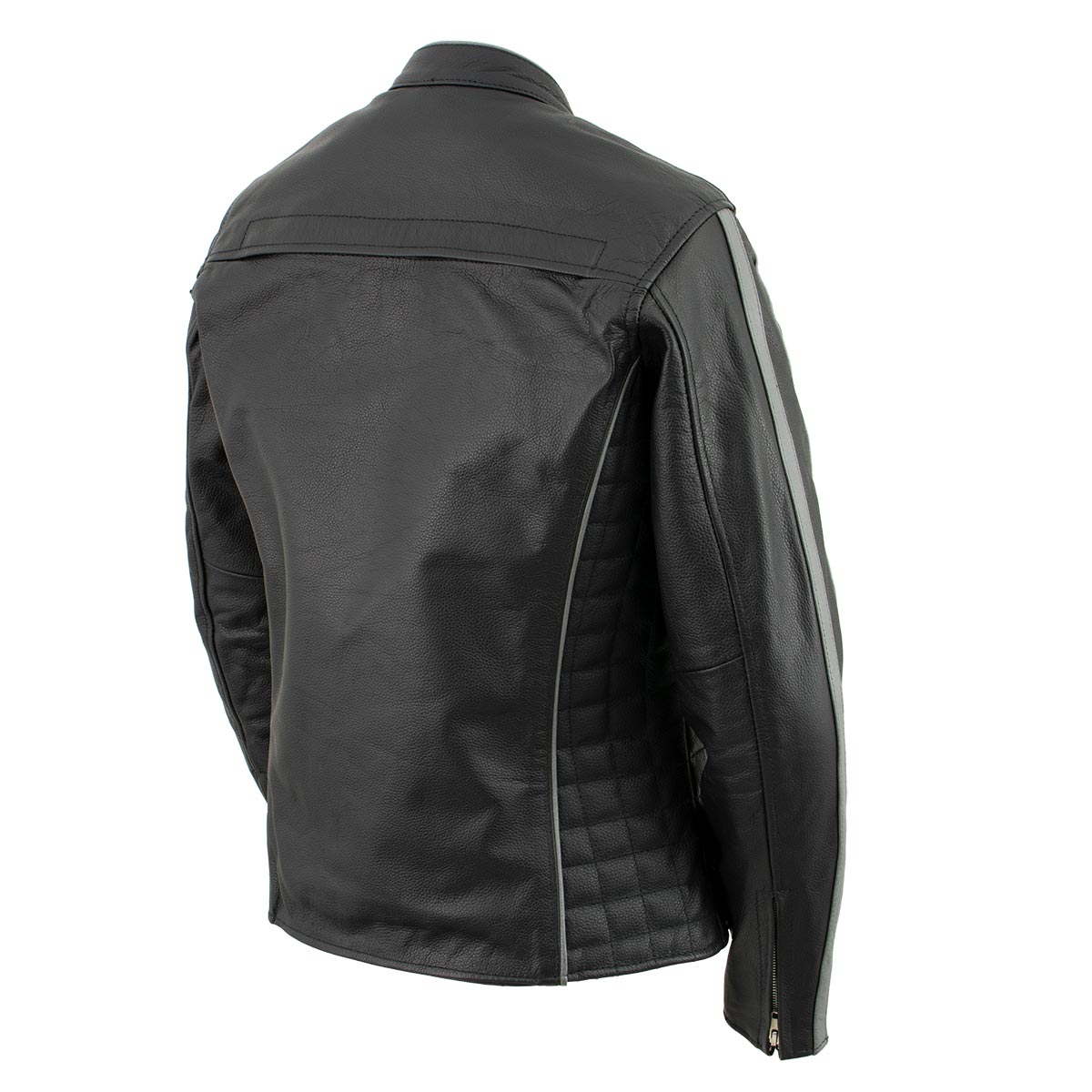 Milwaukee Leather LKL27000 Women’s Black with Silver Multi Vented Leather Motorcycle Jacket