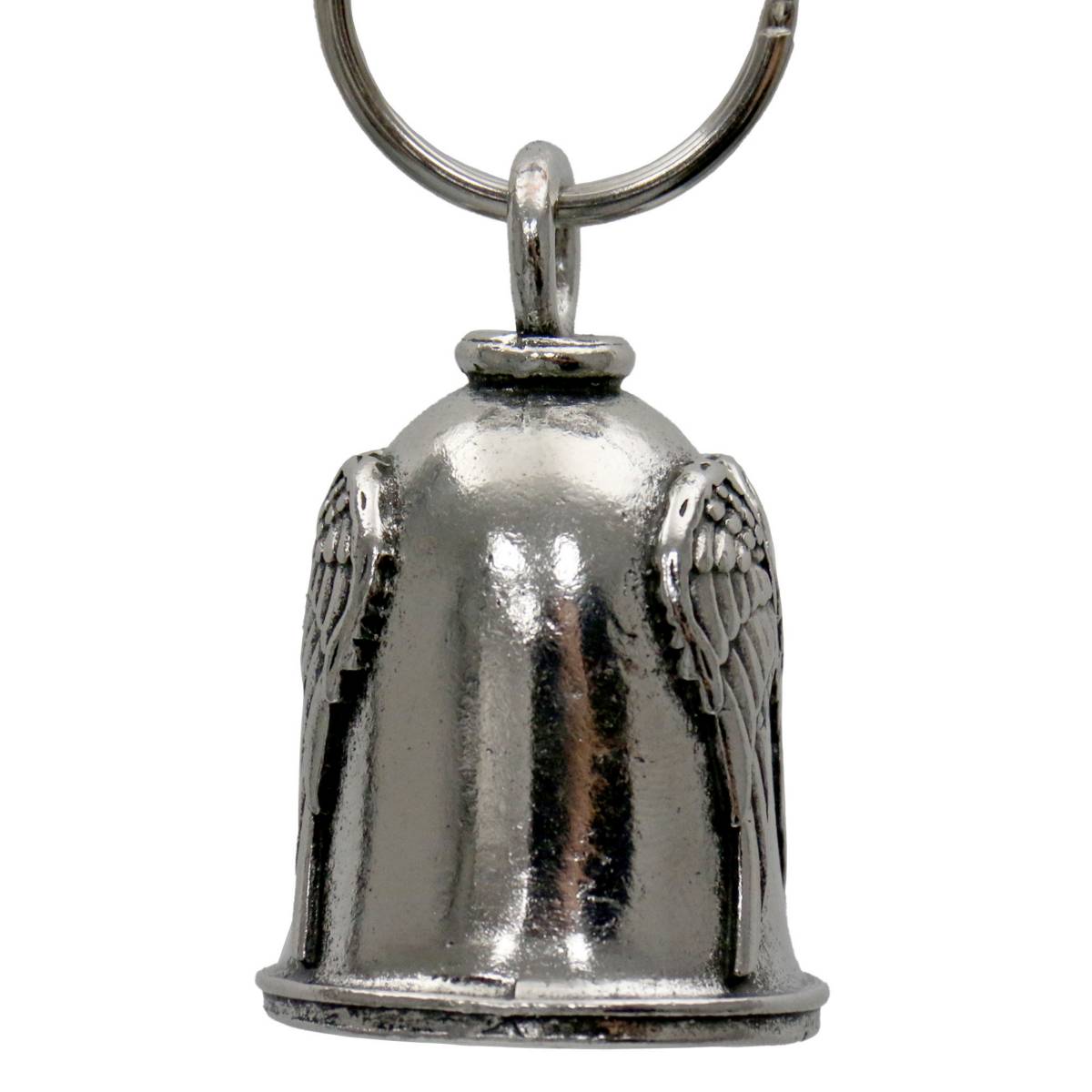 Milwaukee Leather MLB9068 Angel Wings Motorcycle Good Luck Bell w/ Key Ring-Key Chain Accessory for Bikers