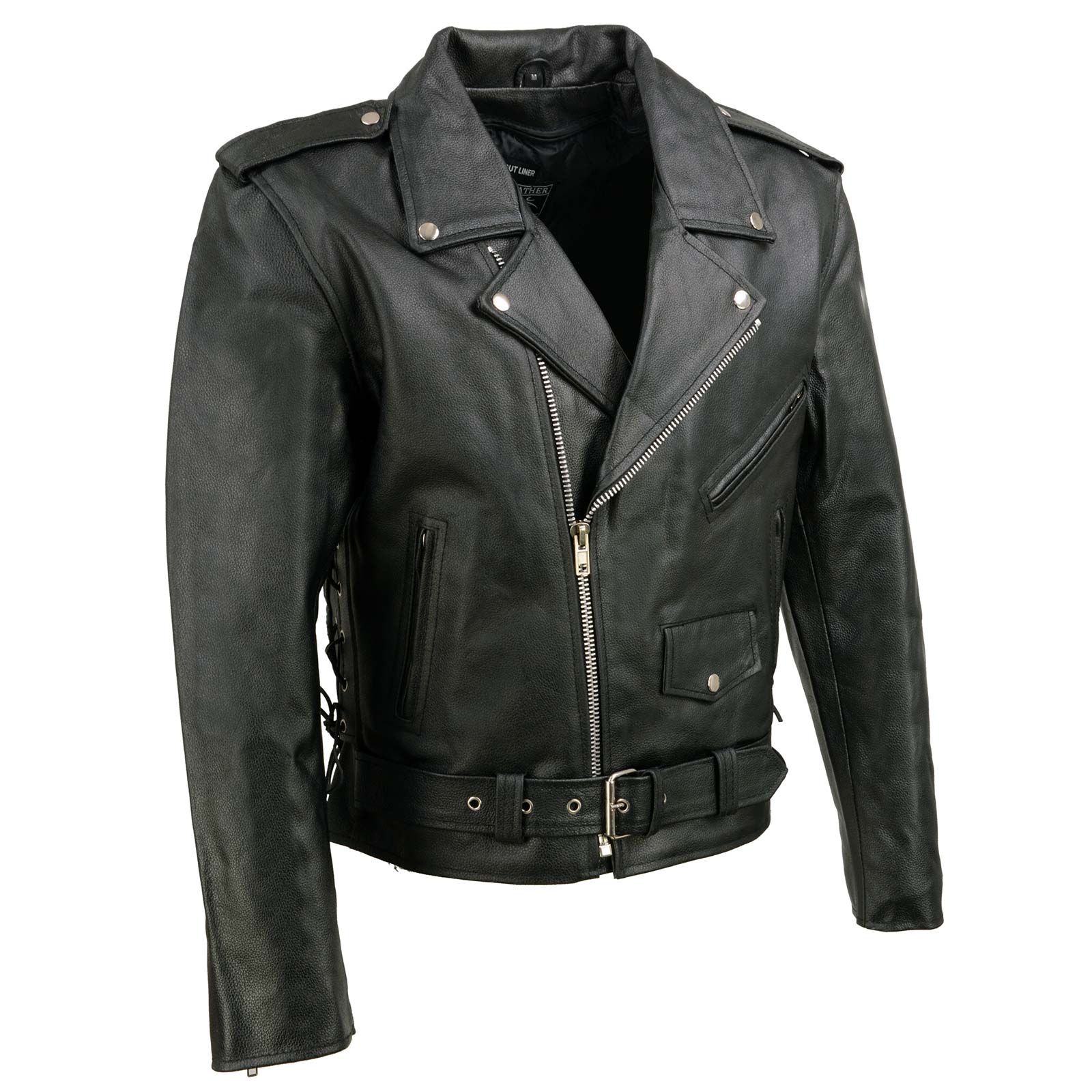 Event Leather EL5411 Men's Black Classic Side Lace Motorcycle