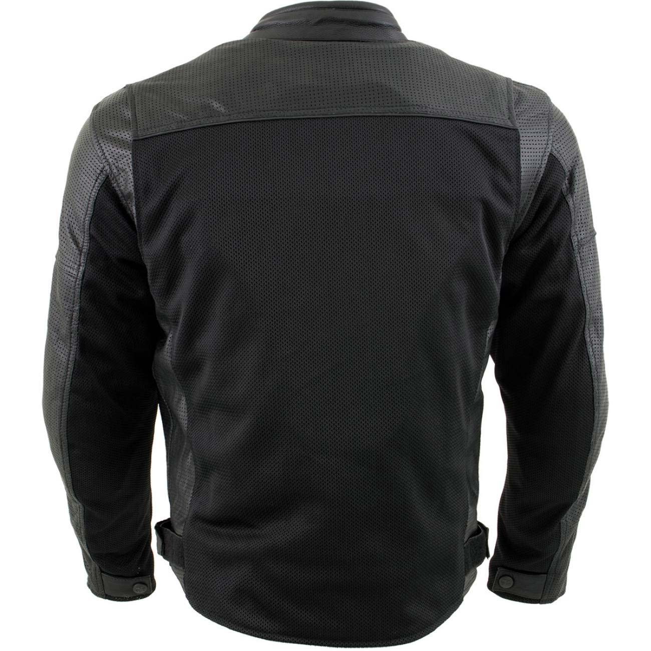 Milwaukee Leather Men's Chaos Black Leather Motorcycle Jacket w/ CE Armor, Reflective Panels, Vents - LKM17022