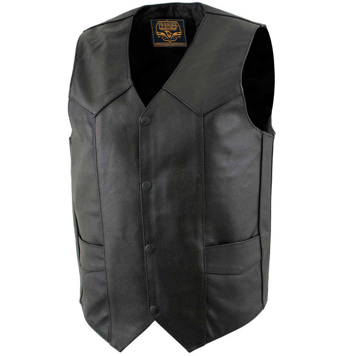 Milwaukee Leather Men's Black Western Style Style Motorcycle Vest - LKM3775