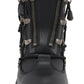 Milwaukee Leather MBL9375 Women's Premium Black Leather Diamond 6-Inch Twin Zipper Lock Motorccycle Riding Boots