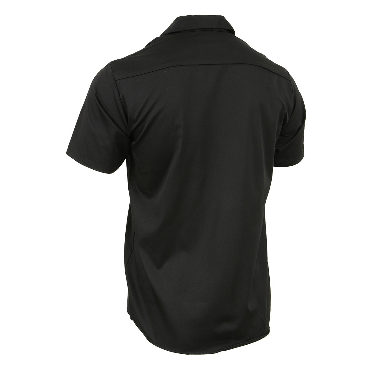 Milwaukee Leather MDM11669 Men’s Black Button-Up Heavy-Duty Work Shirt - Classic Mechanic Shirt w/ Pockets