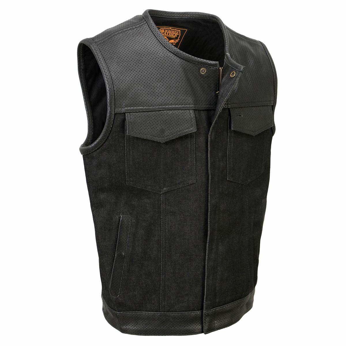 Milwaukee Leather MDM3008 Men's 'Brute' Black Perforated
