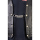 Milwaukee Leather MLA1024-Single Celtic Circle Vest Extender Double Chrome Chains w/ Genuine Leather 4" Extension
