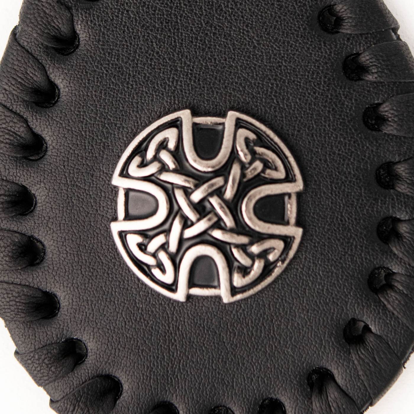 Milwaukee Leather Black Celtic Knot Pewter Emblem Key Chain - MLA9512