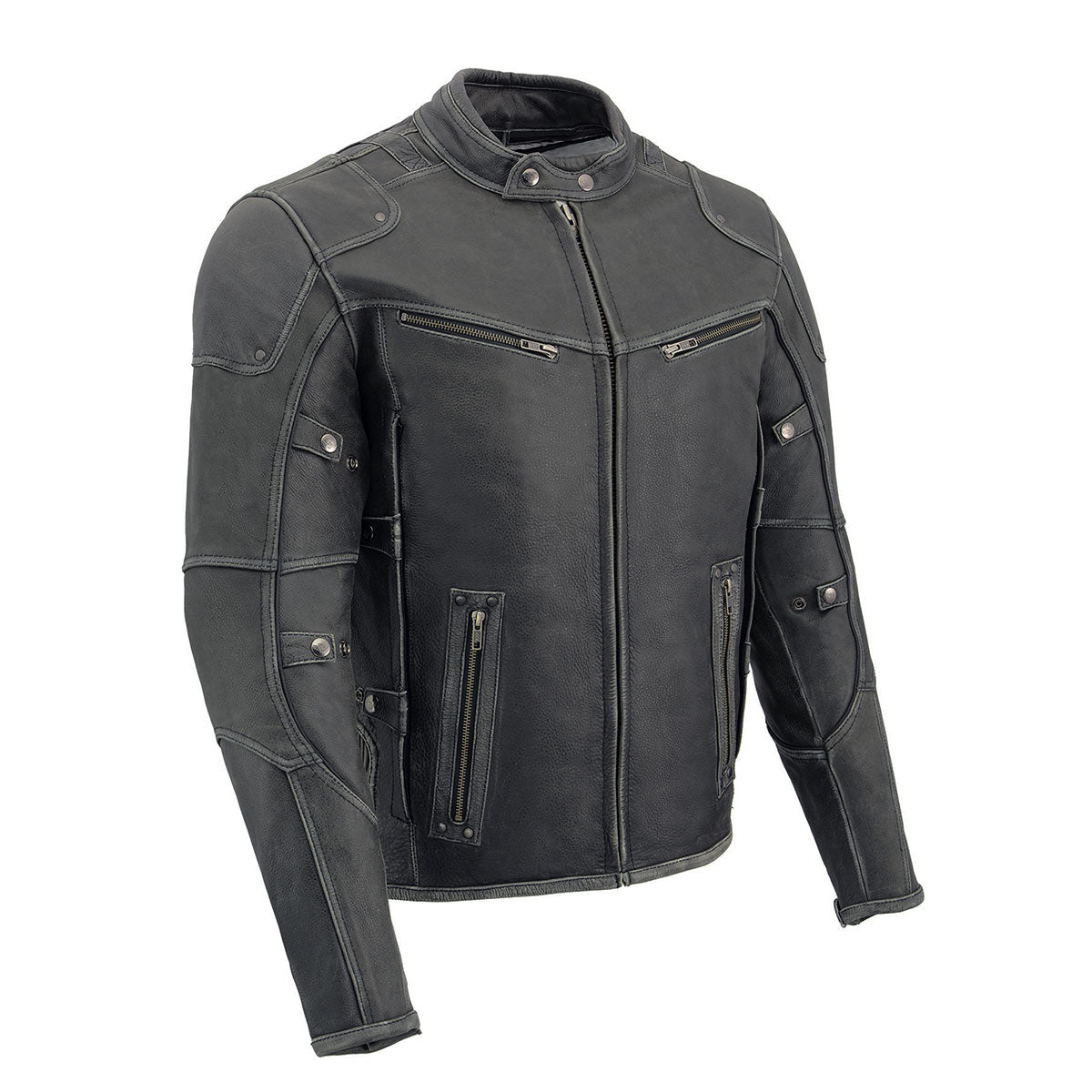 Calças De Couro Vintage Milwaukee - Chapéus Masculinos Com Bolsos Zíper