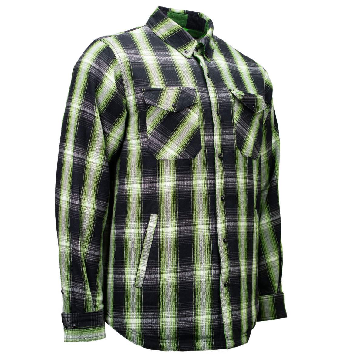 MMCC Men's 'Sidewinder' Reversible Flannel Shirt - 100% Cotton Snap Front Plaid w/ Chest and Hand Pockets - MNG11801