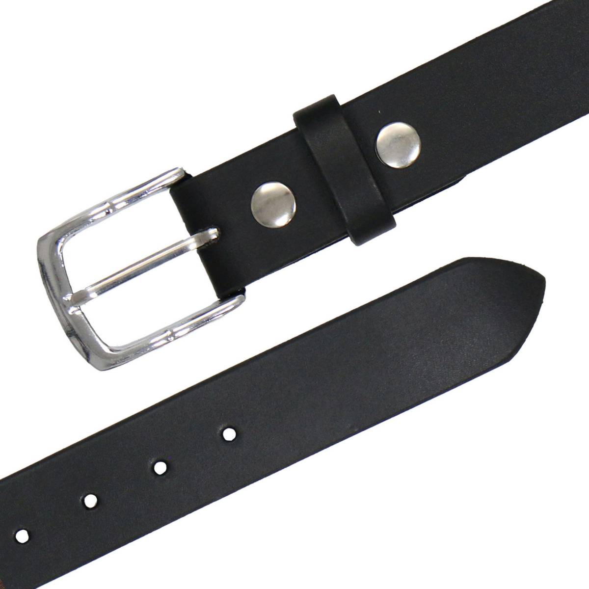 Milwaukee Leather Men's Freedom Line Black Leather Belt with USA Flag Emblems - 1.5 Inch - MP7140