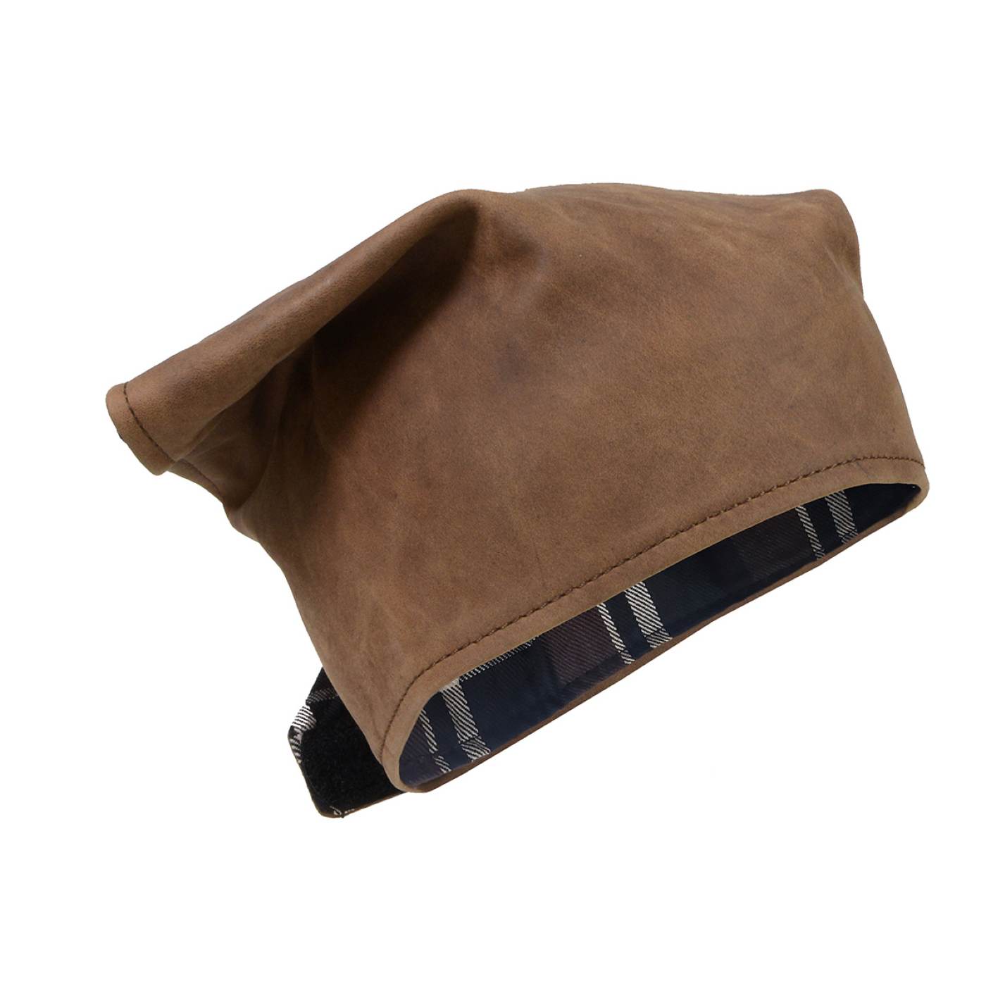 Milwaukee Leather Unisex Brown Leather Neck Warmer - Fleece-Lined Cold Weather Motorcycle Face Cover - MP7590