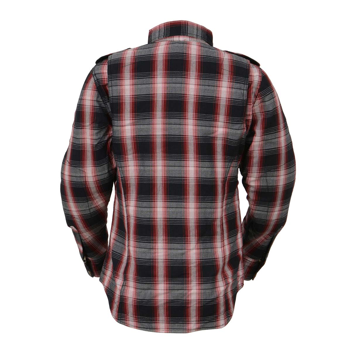 Milwaukee Leather MPL2604 Women’s Ember CE Armored Plaid Flannel Biker Shirt - Reinforced w/ Aramid Fiber