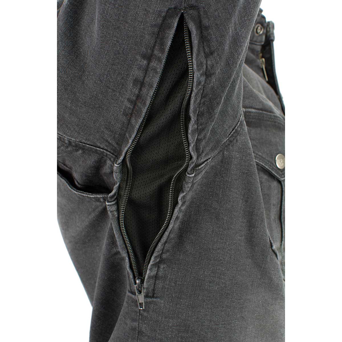 Milwaukee Leather MPM1620 Men's Black Flannel Biker Shirt w/ CE Approved Armor - Reinforced w/ Aramid Fibers