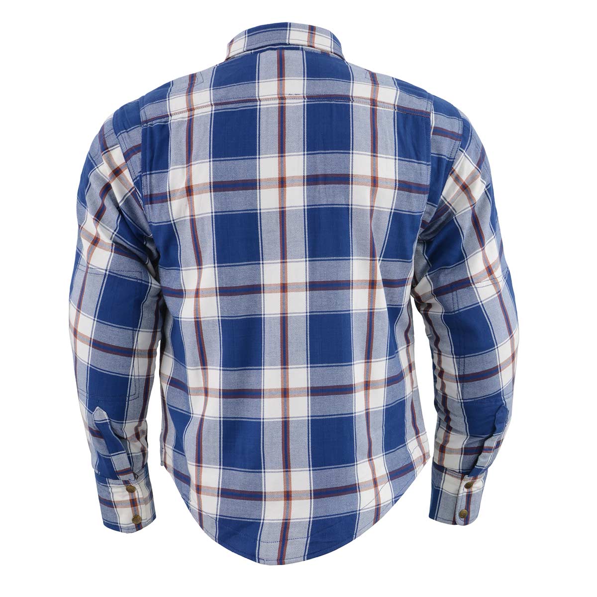 Milwaukee Leather MPM1645 Men's 'Asphalt Shield - Hoya' Plaid Flannel Biker Shirt w/ CE Armor - Reinforced w/ Aramid Fibers
