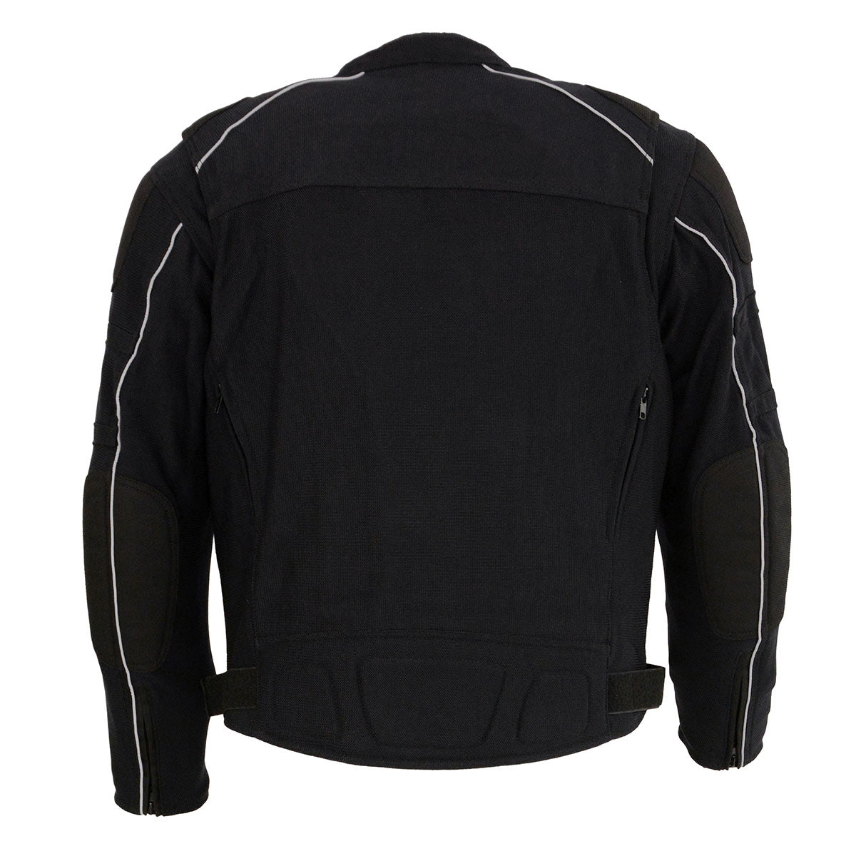 Milwaukee Leather Men's Black Armored Textile Motorcycle Jacket-All Season Jacket w/ Removable Liner - MPM1791
