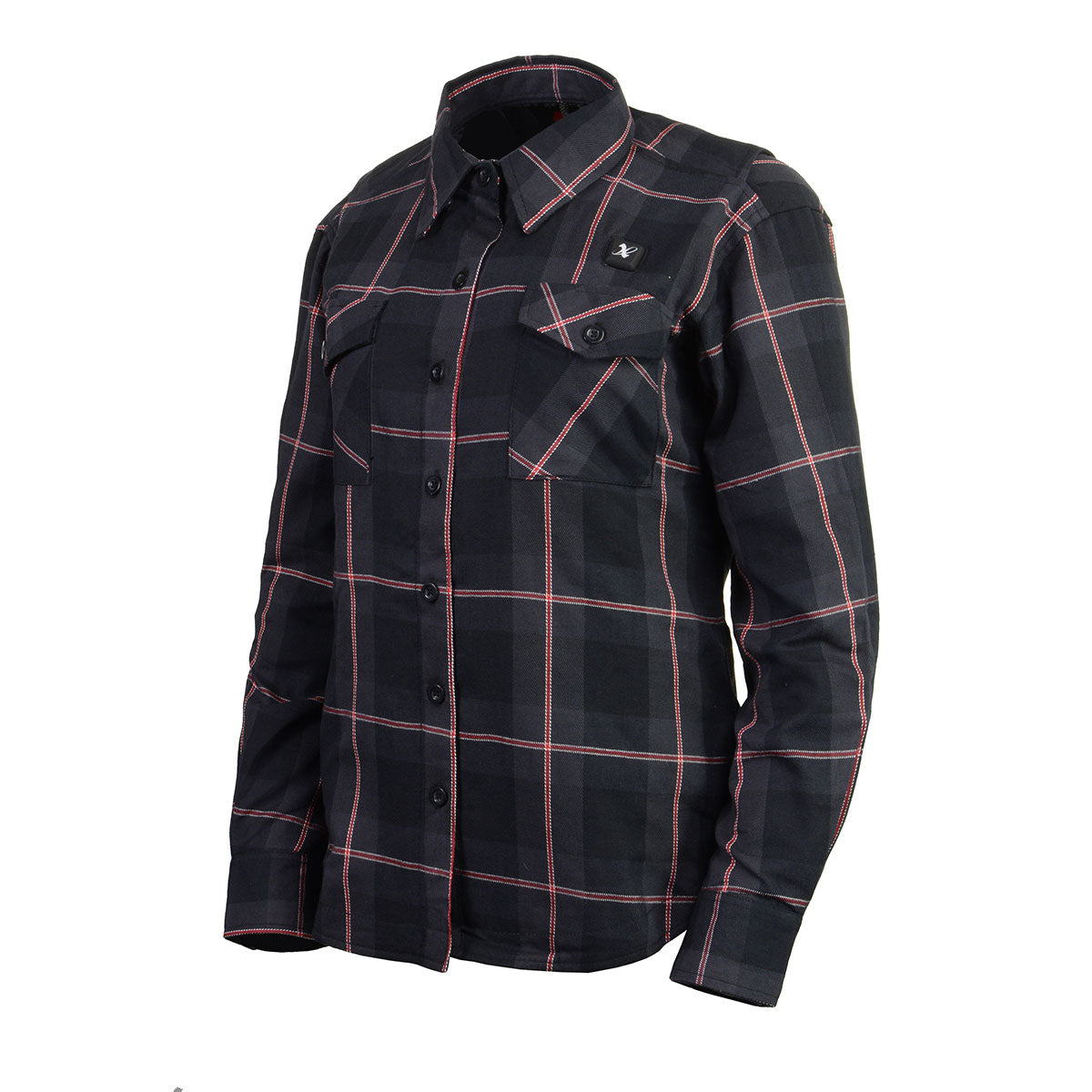 NexGen Heat Women’s NXL2602SET Bonnie Black/Grey Heated Flannel Sleeve Shirt for Outdoor Activities
