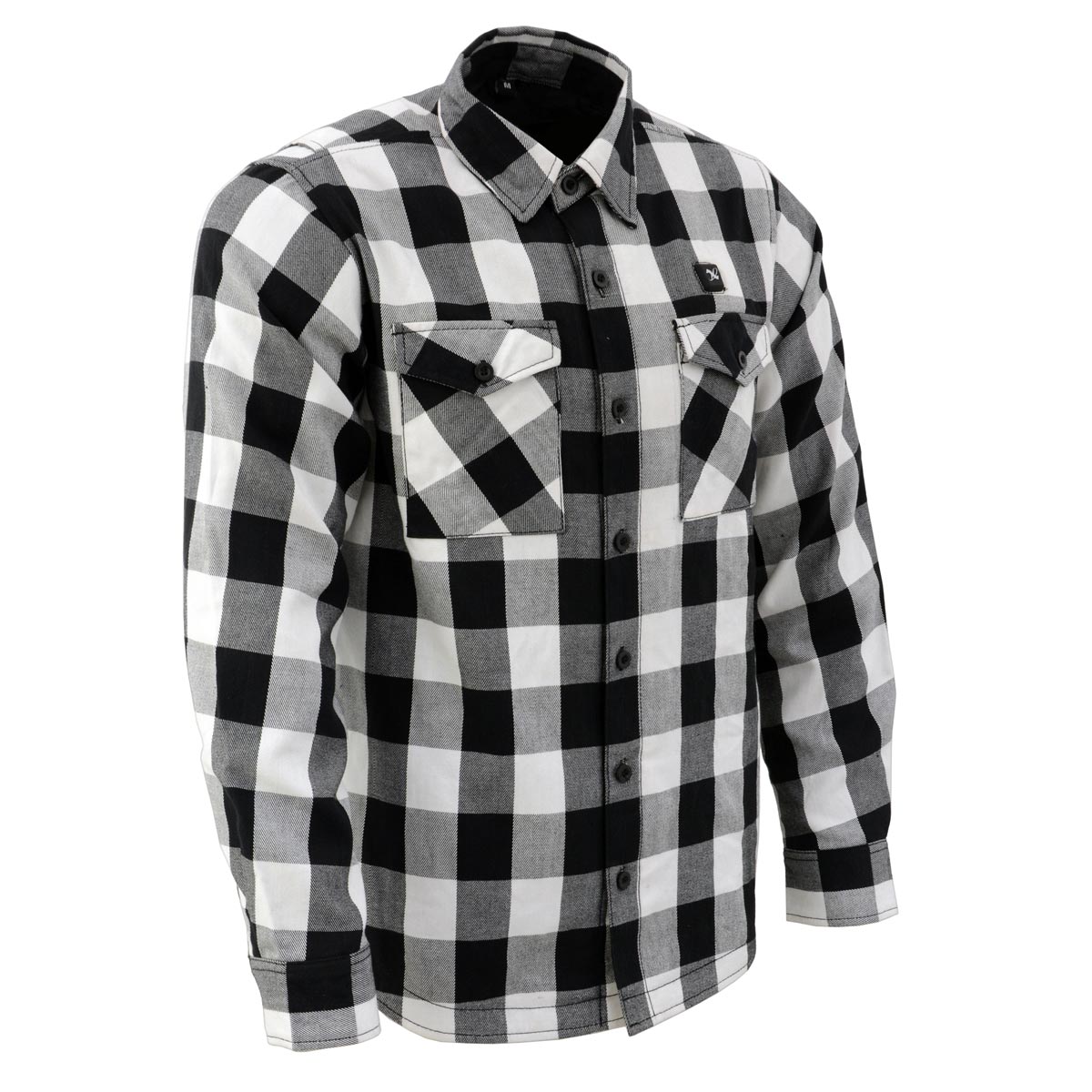 Nexgen Heat Men's NXM1601SET Riffraff Black/Grey/White Heated Flannel Sleeve Shirt Outdoor Activities
