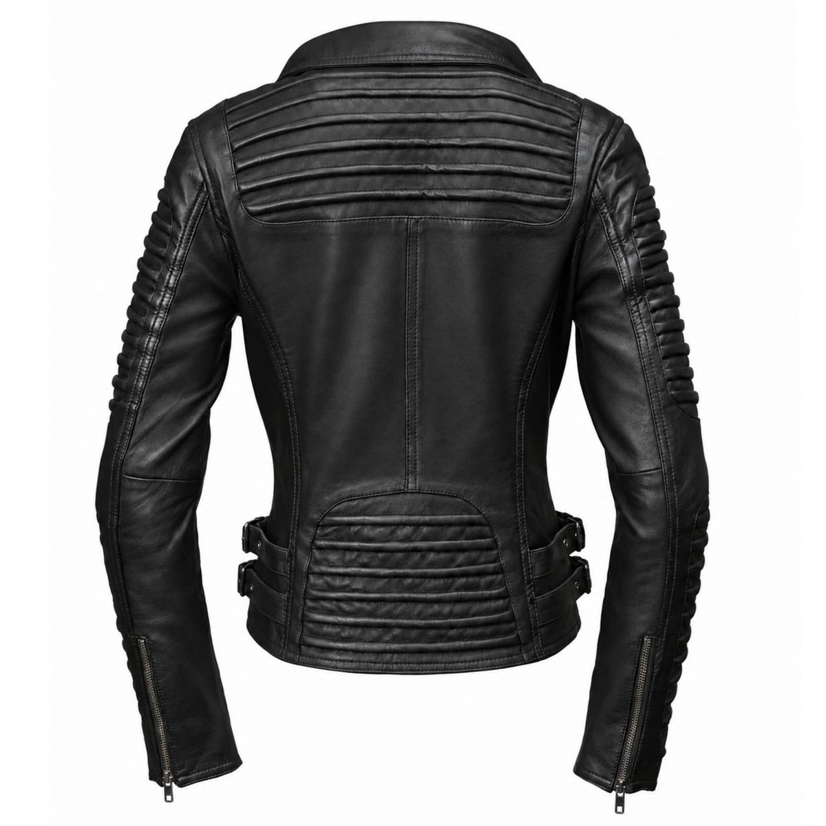 Milwaukee Leather Women's Velvet Vixen Black Naked Lambskin Moto Jacket - SFL2802