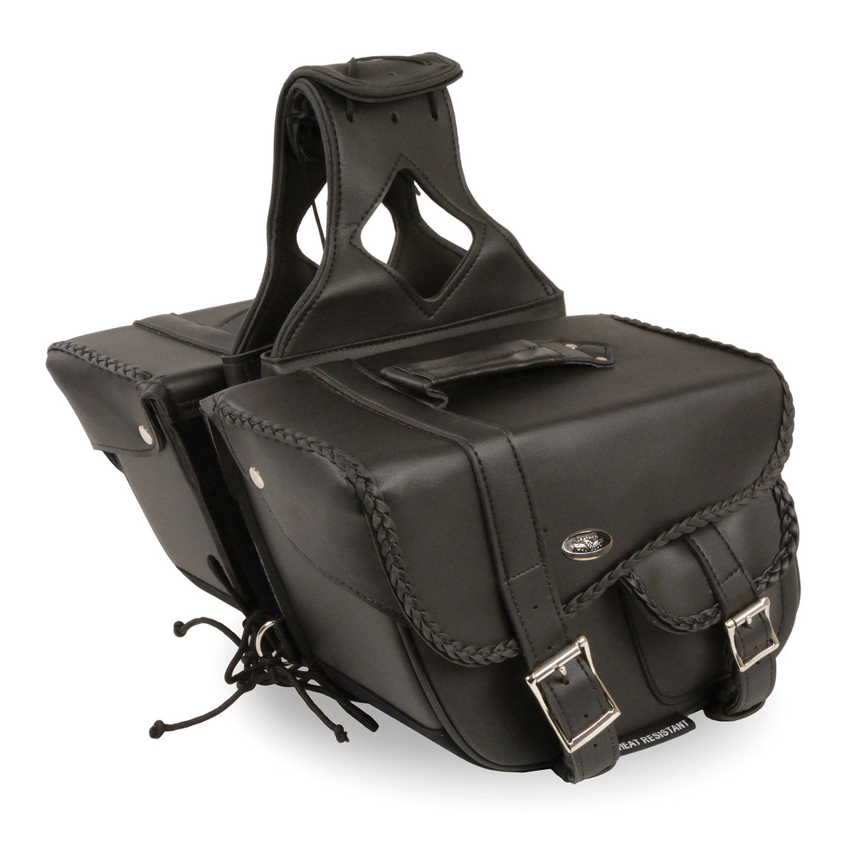Milwaukee Performance SH66501ZB Black Medium Braided Zip Off PVC Throw Over Saddlebags