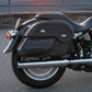 Milwaukee Leather MP8306 Black Large Cruiser Style Slant Throw Over Saddlebags