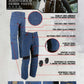 Milwaukee Leather MDM5015 Men's Classic Fit Blue Denim Motorcycle Rider Racing Pants w/ CE Armor on Knees