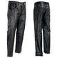 Milwaukee Leather LKM5718 Men's Classic Black Loose Fitted Motorcycle Casual Leather Biker Pants