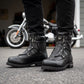 MMCC MB440 Men's Throttle Black Leather Biker Boots - Riding Footwear