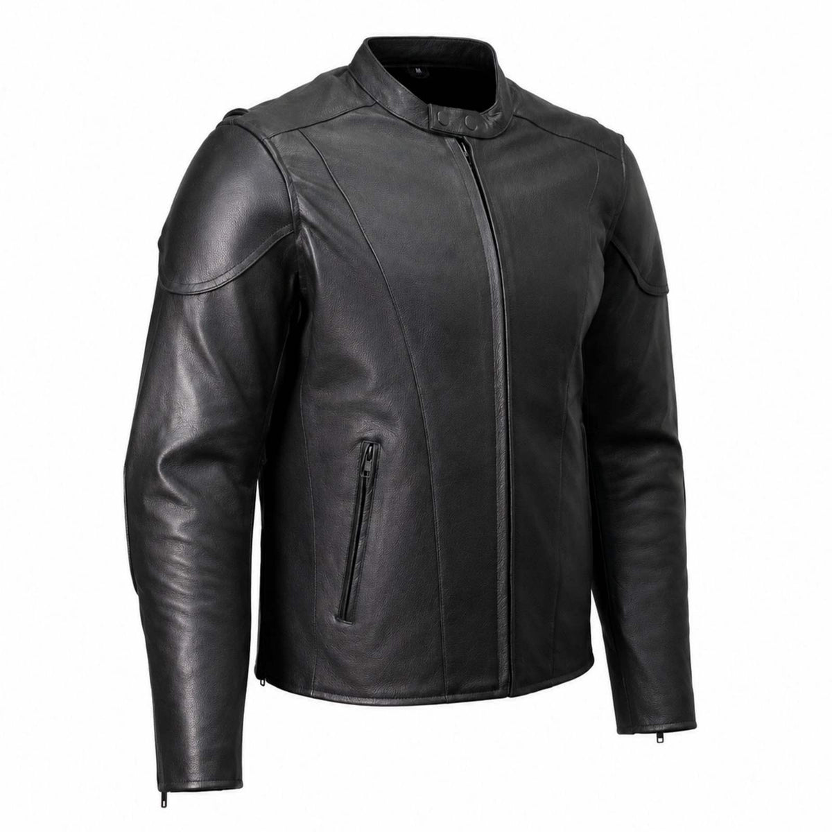 Milwaukee Leather Men's Premium Black Leather Motorcycle Riders Jacket with CE Armor Protection - LKM17003