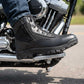 Milwaukee Leather Men's 6-inch Black Leather Swat Style-Tactical Lace-Up Biker Boots w/ Side Zippers MBM9011