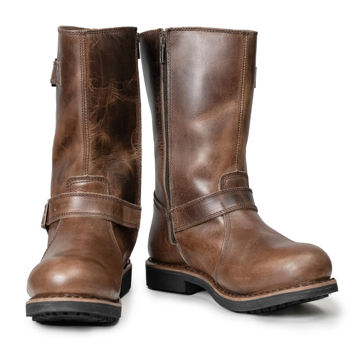 Milwaukee Leather MBM9064 Men's "Antique Ridge" Classic Brown Engineer Motorcycle Boots