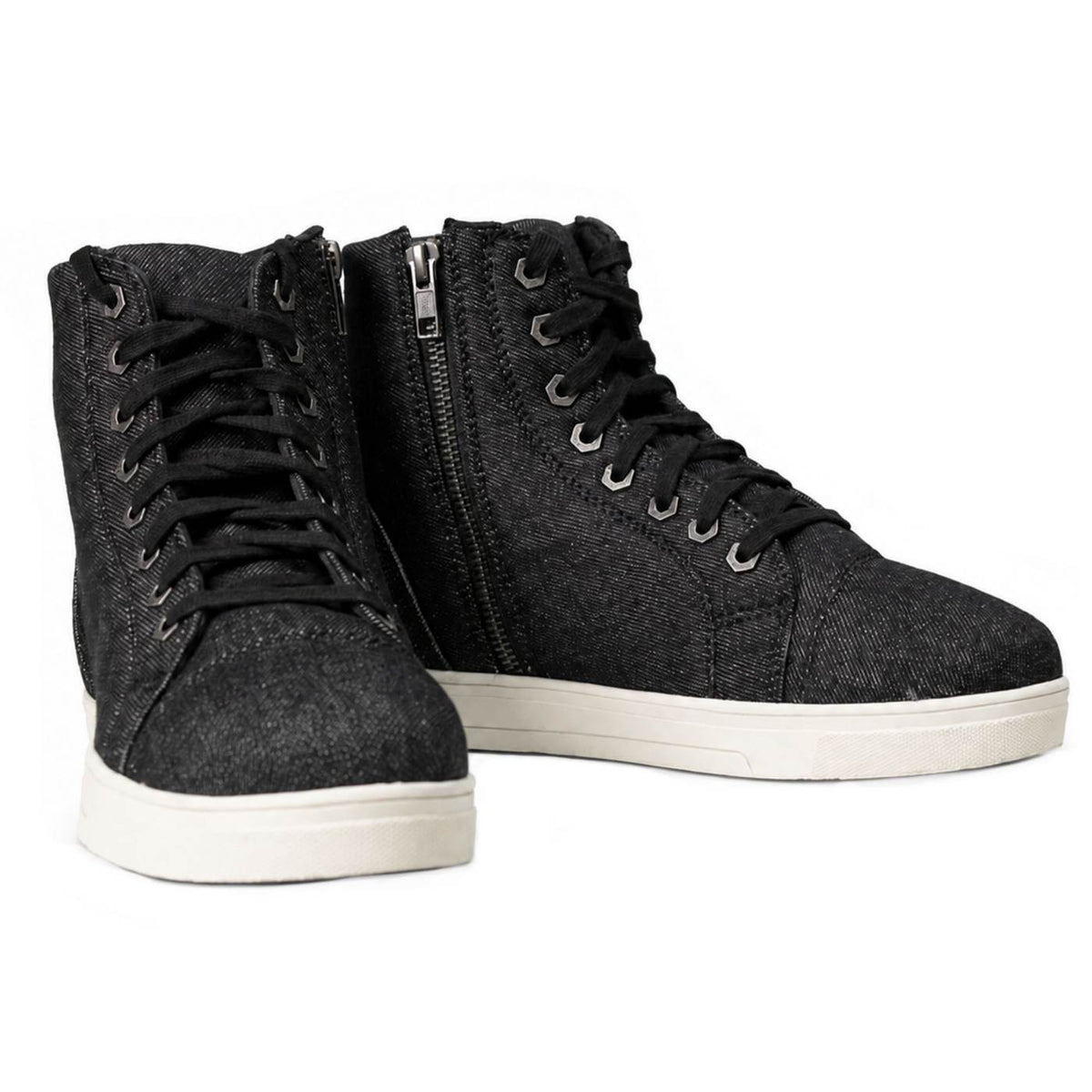 Milwaukee Leather Men's Threadshift Black Canvas Reinforced Street Riding Shoes - MBM9108