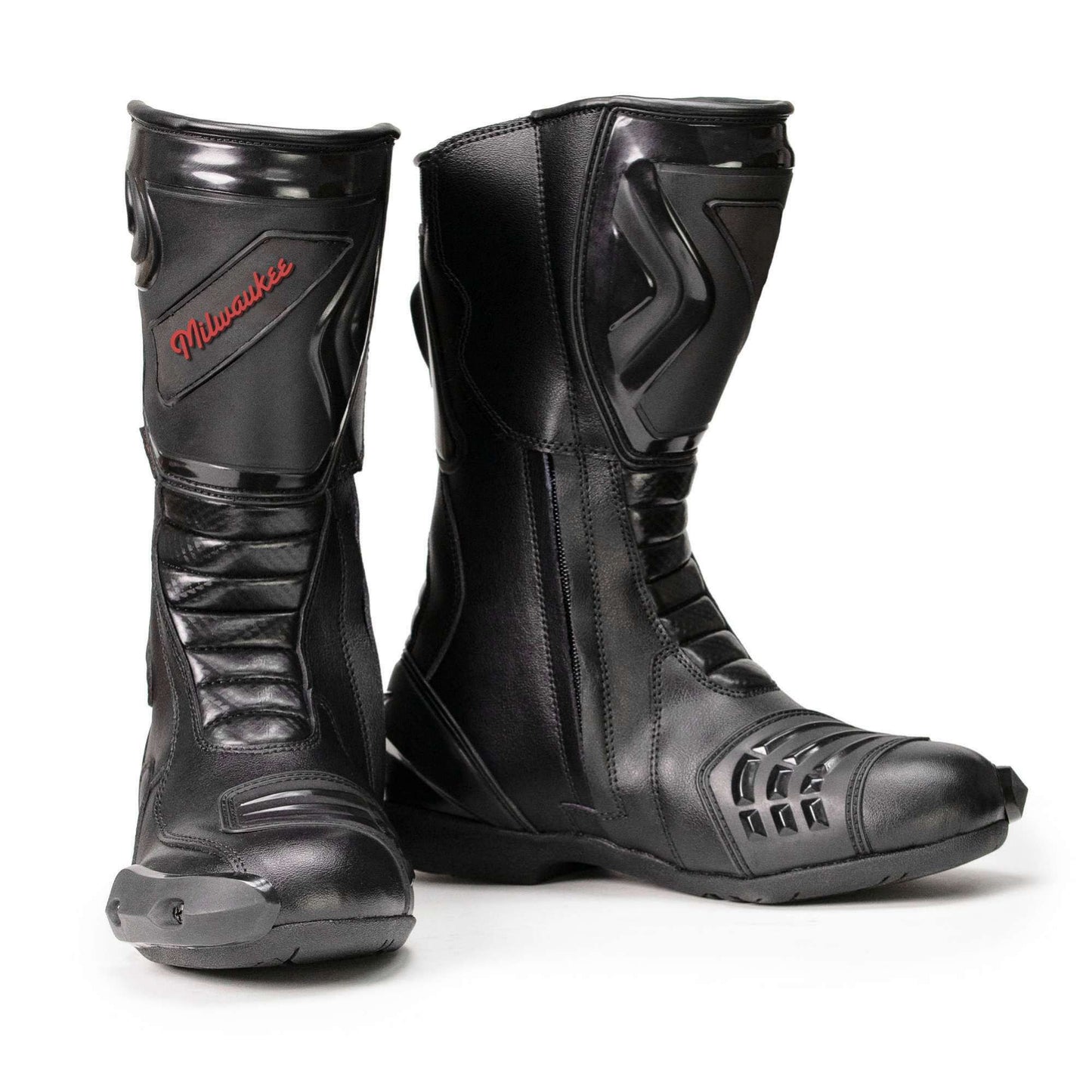 MMCC Men’s Type‑R Sport Boots – Black Waterproof Leather w/ Shift Protection & Quick Closure - MBM9181