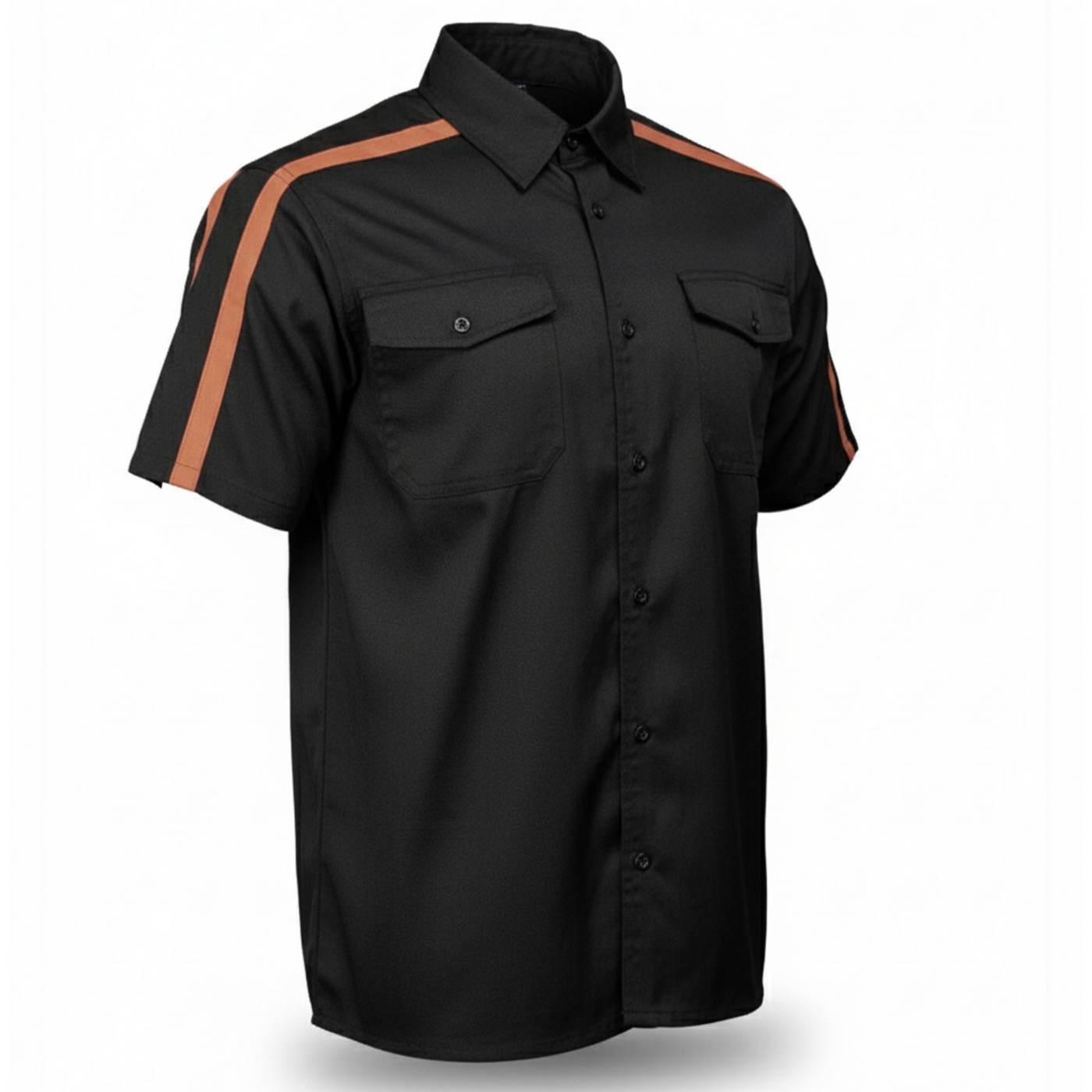 MMCC Men's Track Mark Classic Mechanic Button Up Shirt - Dual Chest Pockets - Microfiber Panel - MDM11623