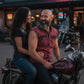Milwaukee Leather MDM11677 Men’s Magenta Classic Button-Down Cut Off Frayed Sleeveless Casual Shirt