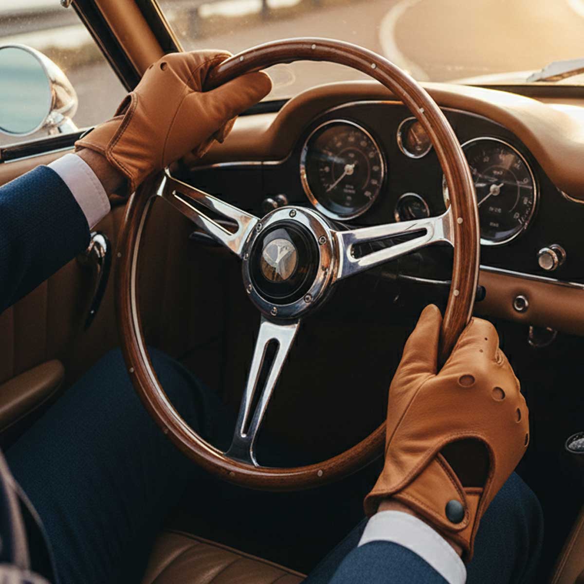 Milwaukee Leather MG7508 Men's Saddle Perforated Full-Finger Motorcycle Riding Gloves with Breathable Open Knuckle