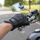 Milwaukee Leather Men's Black Leather ‘Reflective Skull’ Motorcycle Hand Gloves W/Gel Padded Palm MG7570