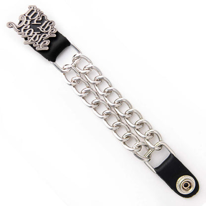 Milwaukee Leather 1-PC Vest Extender We The People, Double Chrome Chains - 4-Inch - MLA1031-SINGLE