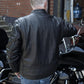 Milwaukee Leather USA MADE MLJKM5006 Men's Black 'Rumble' Premium Leather Motorcycle Jacket