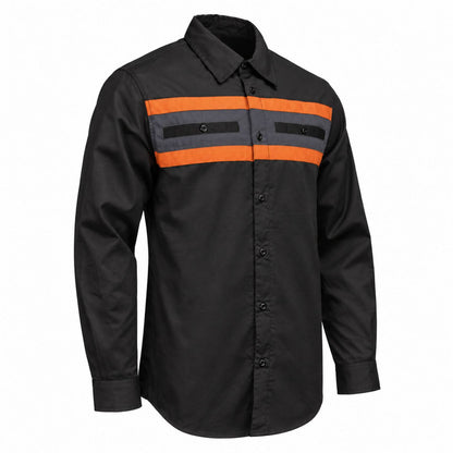 MMCC Men's Shift Crew Long Sleeve Vented Mechanic Shop Shirt - MMC16152