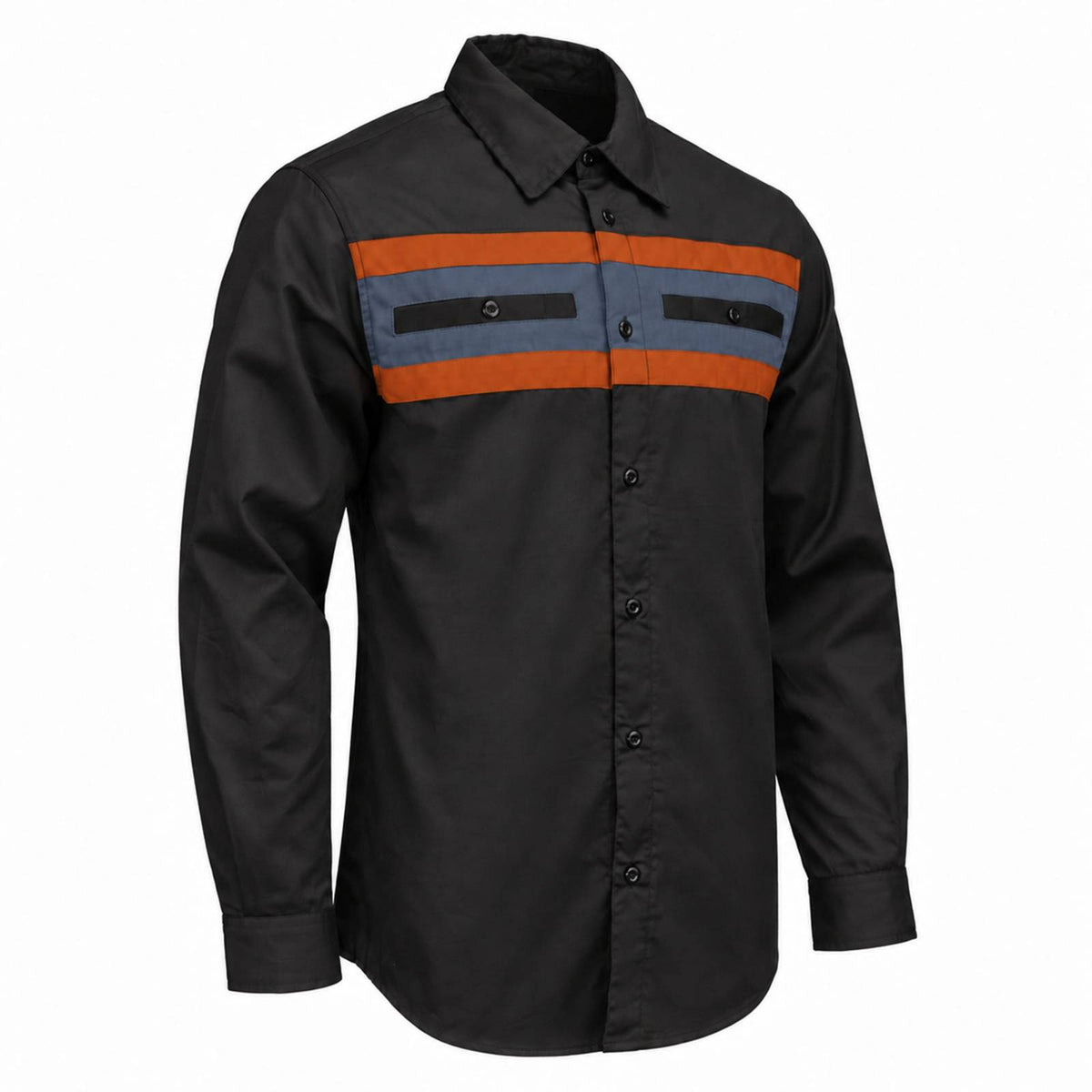 MMCC Men's Shift Crew Long Sleeve Vented Mechanic Shop Shirt - MMC16154