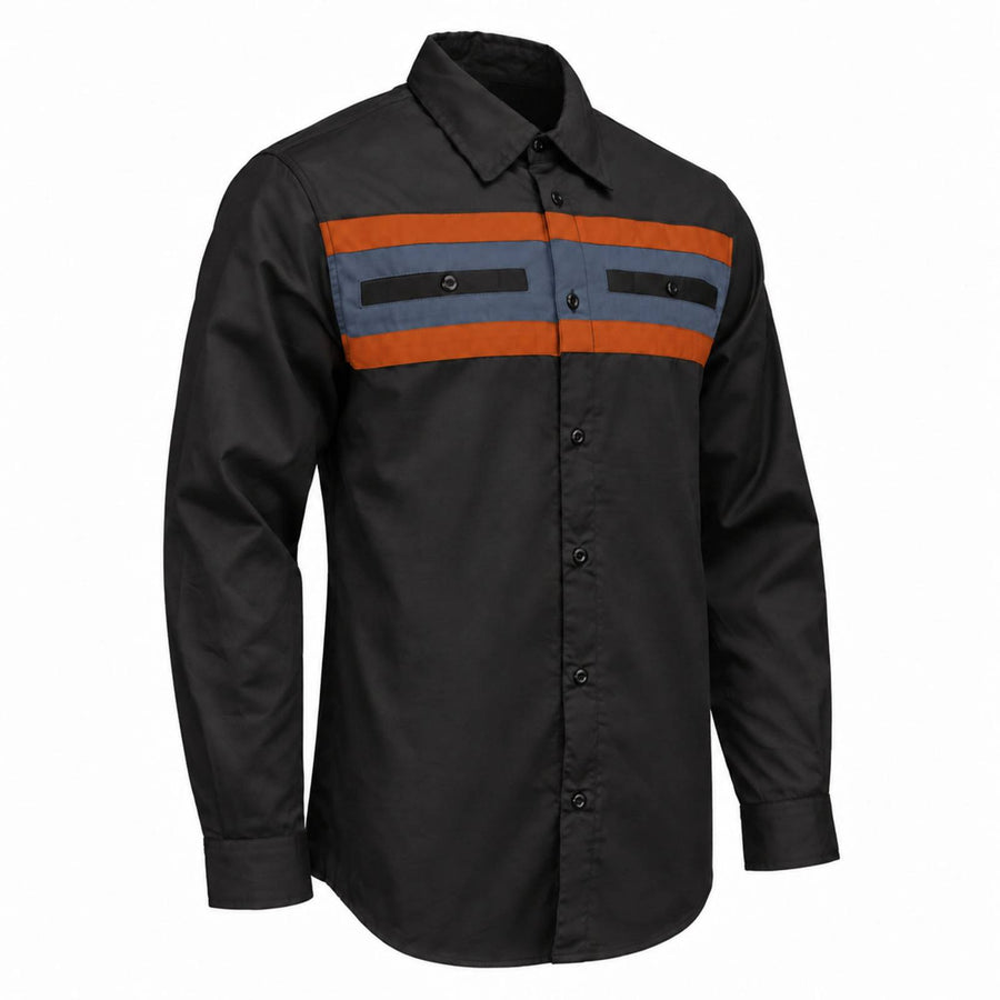 MMCC Men's Shift Crew Long Sleeve Vented Mechanic Shop Shirt - MMC16154