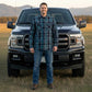 MMCC Men's The Kraken Blue Orange Cotton Long Sleeve Flannel Shirt - MMC11600