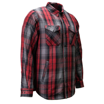 MMCC Men's Ricochet Reversible Flannel Shirt - 100% Cotton Snap Front Plaid w/ Chest and Hand Pockets - MNG11803