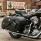 Milwaukee Leather MP8300 Black PVC Large Cruiser Style Riveted Throw Over Saddlebags