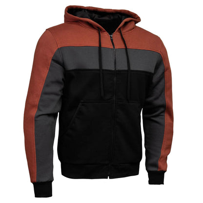 Milwaukee Leather Men's Streetguard Riding Hoodie - Aramid Reinforced with CE Shoulder and Elbow Armor - MPM1789