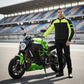 Milwaukee Leather Men's Black and Neon Green CE Armored All Season Textile Motorcycle Riding Jacket  - MPM1791