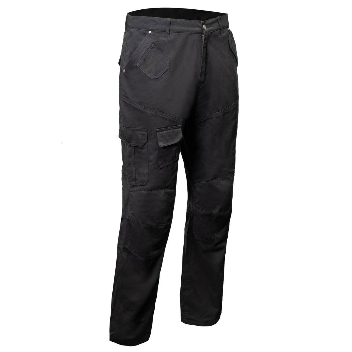 Milwaukee Leather MPM5590 Men's Black CE Armored Cargo Jeans Pants Reinforced w/ Aramid by DuPont Fibers
